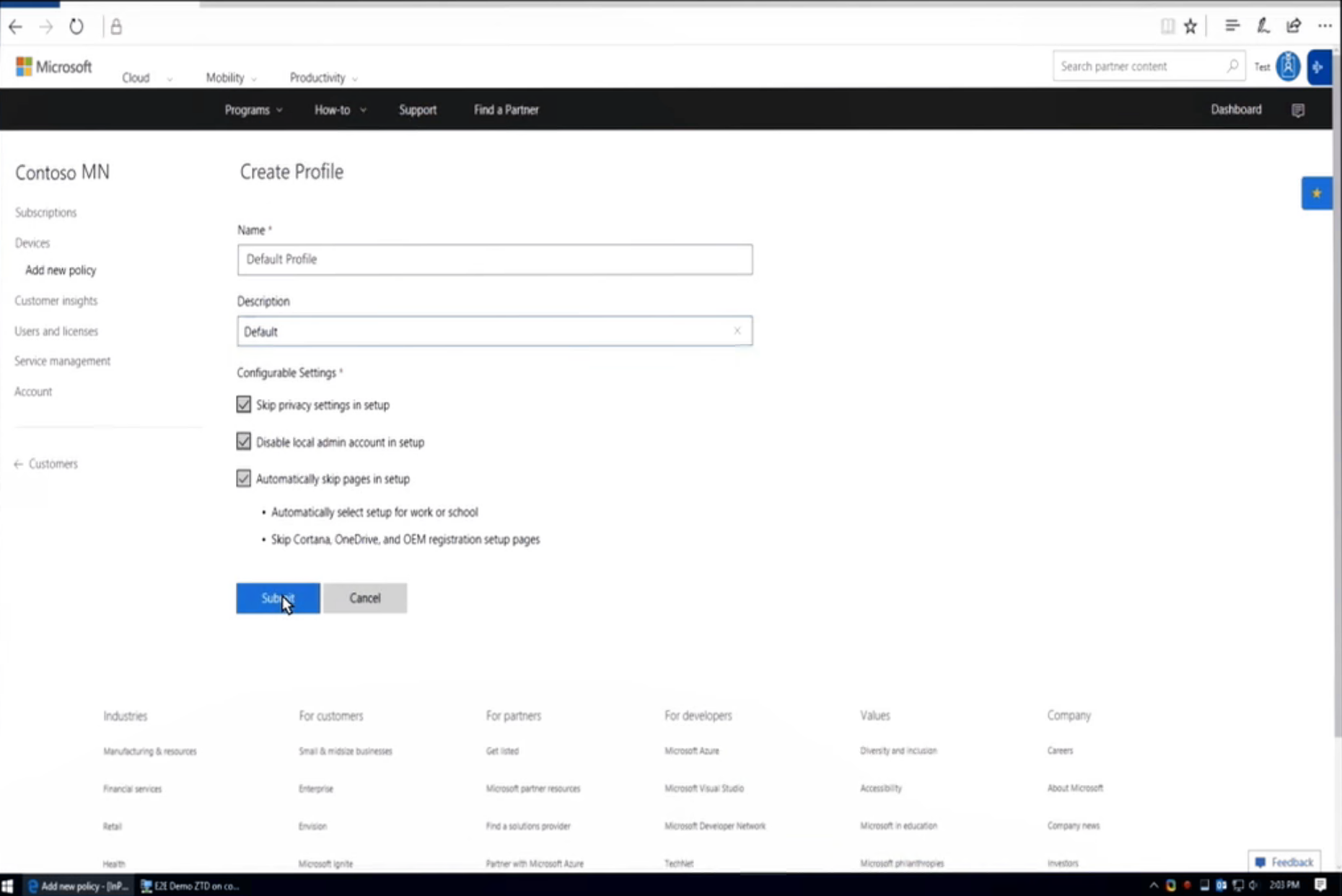 Windows AutoPilot OneDrive